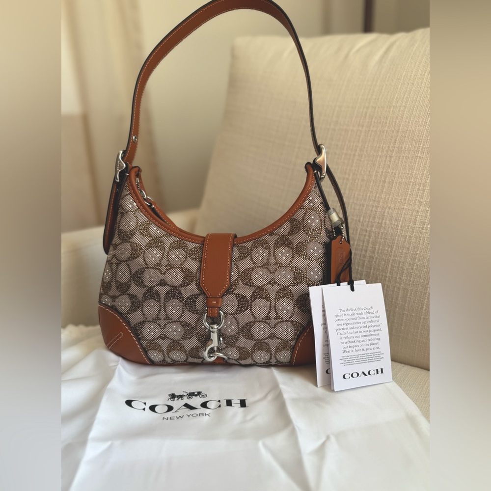 Coach LIMITED EDITION tan crystal Hamptons hobo ✨✨✨ NWT